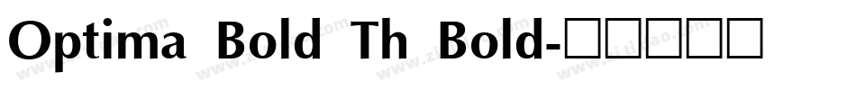 Optima Bold Th Bold字体转换